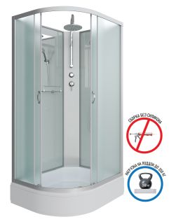 Душевая кабина Niagara NG-33394-14RBKT 130x90см серебро/матовое